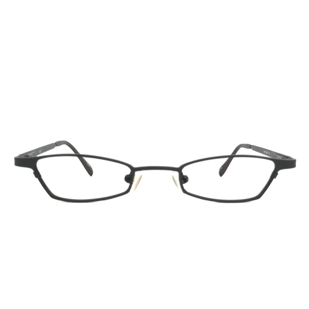 ogi Petite Eyeglasses Frames 2146 COL. 560 Black Rectangle Wire Rim 40-21-135